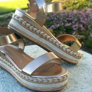 Never worn- platform espadrille sandals